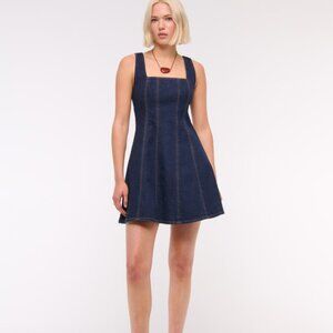 The A&F Mila Squareneck Denim Mini Dress